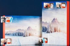 Fototürchen-Adventskalender mit Schokoladen von kinder®