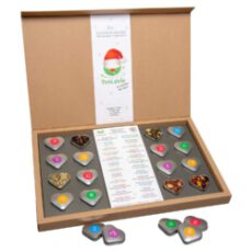 Nicht nur die Verpackung ist gut, auch die kleinen Herzdöschen sind einfach klasse und sind auch im nächsten Jahr zu nutzen.