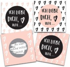 Adventskalender Ich liebe dich zum Rubbeln 24 Gründe warum ich dich liebe Rubbeladventskalender 24 Karten