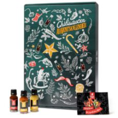 Mexican Tears - Scharfe Sauce Adventskalender mit 24 unterschiedlichen Chilisaucen in wiederverschließbaren Glasflaschen, limitierte