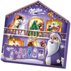 Milka Magic Mix Adventskalender 1 x 204g, Mix aus Milka Leckereien, Zwei zufällig ausgewählte Designs