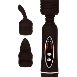 Power Wand Set: Vibrator mit 2 Aufsätzen