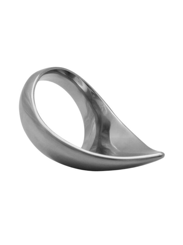 Black Label Stainless Steel Teardrop Cock Ring: Edelstahl-Penisring (50mm)