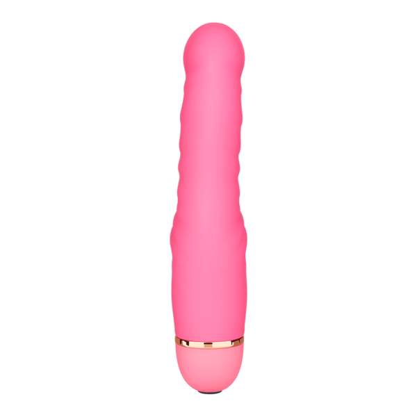 Gerippter G-Punkt-Vibrator aus Silikon, 17 cm